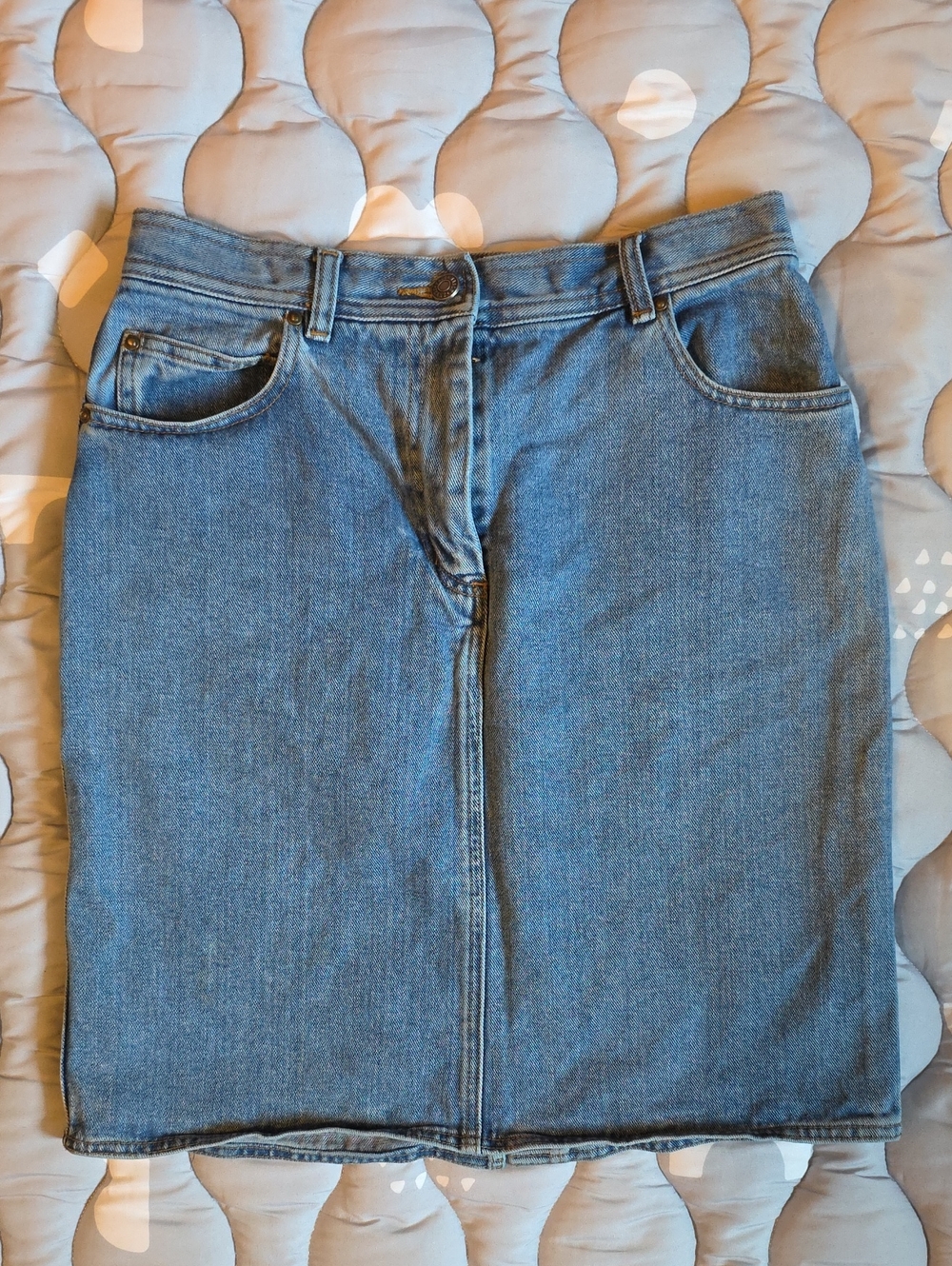 Faconnable Light Blue Denim Skirt